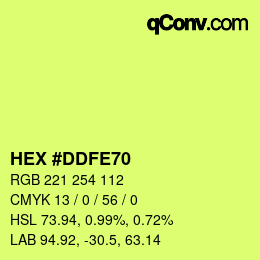カラーコード: HEX #DDFE70 | qconv.com