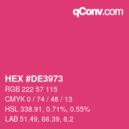 Farbcode: HEX #DE3973 | qconv.com