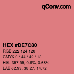 Color code: HEX #DE7C80 | qconv.com