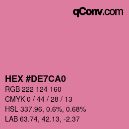 カラーコード: HEX #DE7CA0 | qconv.com