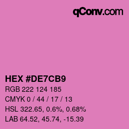 Color code: HEX #DE7CB9 | qconv.com