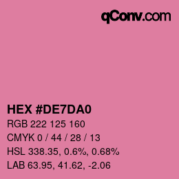 颜色代码: HEX #DE7DA0 | qconv.com