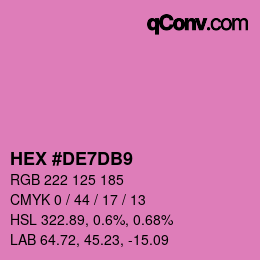 Farbcode: HEX #DE7DB9 | qconv.com