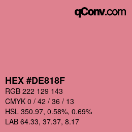 Color code: HEX #DE818F | qconv.com