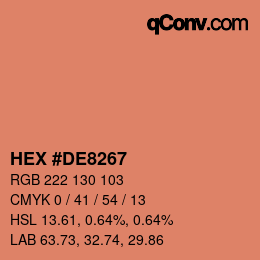 Color code: HEX #DE8267 | qconv.com