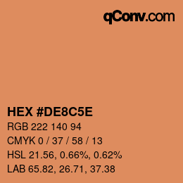 Farbcode: HEX #DE8C5E | qconv.com