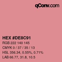 Código de color: HEX #DE8C91 | qconv.com