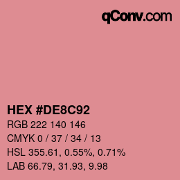 Color code: HEX #DE8C92 | qconv.com