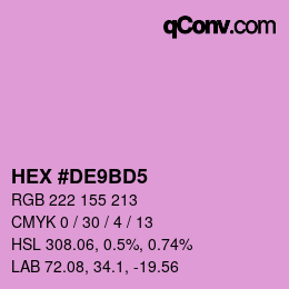 Farbcode: HEX #DE9BD5 | qconv.com