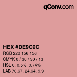 Código de color: HEX #DE9C9C | qconv.com