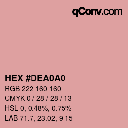 Farbcode: HEX #DEA0A0 | qconv.com