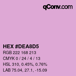Color code: HEX #DEA8D5 | qconv.com