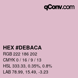 Código de color: HEX #DEBACA | qconv.com