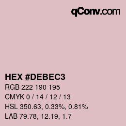 カラーコード: HEX #DEBEC3 | qconv.com