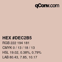 カラーコード: HEX #DEC2B5 | qconv.com