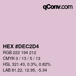 Color code: HEX #DEC2D4 | qconv.com