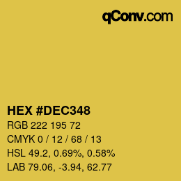 Farbcode: HEX #DEC348 | qconv.com