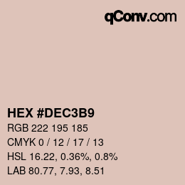 Color code: HEX #DEC3B9 | qconv.com