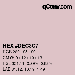 Color code: HEX #DEC3C7 | qconv.com