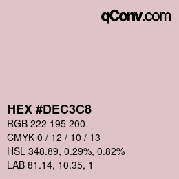 Color code: HEX #DEC3C8 | qconv.com