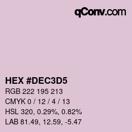 Color code: HEX #DEC3D5 | qconv.com