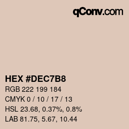 カラーコード: HEX #DEC7B8 | qconv.com