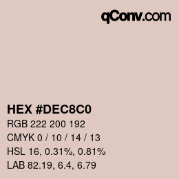 Color code: HEX #DEC8C0 | qconv.com