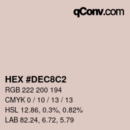 Color code: HEX #DEC8C2 | qconv.com