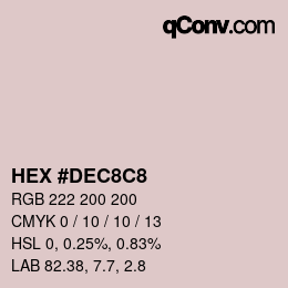 Color code: HEX #DEC8C8 | qconv.com