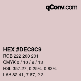 Color code: HEX #DEC8C9 | qconv.com