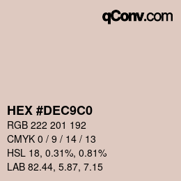 Color code: HEX #DEC9C0 | qconv.com
