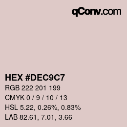 Color code: HEX #DEC9C7 | qconv.com