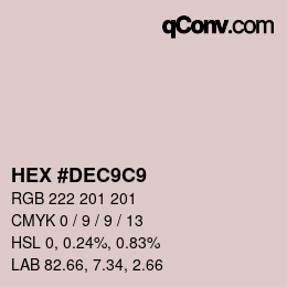 Color code: HEX #DEC9C9 | qconv.com