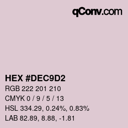 カラーコード: HEX #DEC9D2 | qconv.com