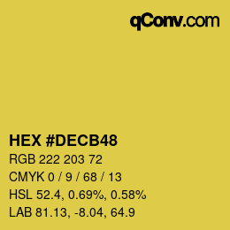 Color code: HEX #DECB48 | qconv.com