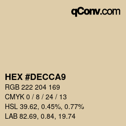 颜色代码: HEX #DECCA9 | qconv.com