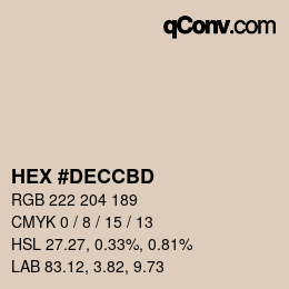 颜色代码: HEX #DECCBD | qconv.com