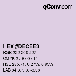 カラーコード: HEX #DECEE3 | qconv.com