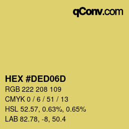 カラーコード: HEX #DED06D | qconv.com
