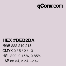 Color code: HEX #DED2DA | qconv.com