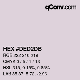 カラーコード: HEX #DED2DB | qconv.com