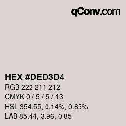 Color code: HEX #DED3D4 | qconv.com