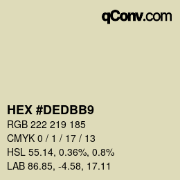 颜色代码: HEX #DEDBB9 | qconv.com