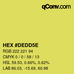 カラーコード: HEX #DEDD5E | qconv.com