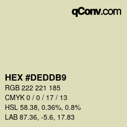 カラーコード: HEX #DEDDB9 | qconv.com