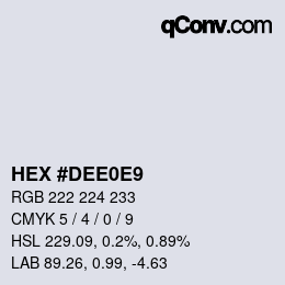 Color code: HEX #DEE0E9 | qconv.com