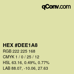 カラーコード: HEX #DEE1A8 | qconv.com