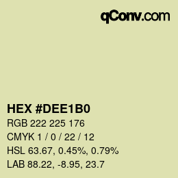 Color code: HEX #DEE1B0 | qconv.com