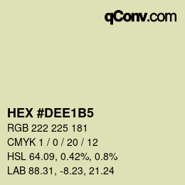 Color code: HEX #DEE1B5 | qconv.com