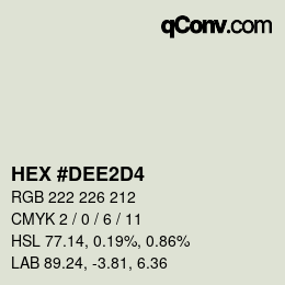 Color code: HEX #DEE2D4 | qconv.com